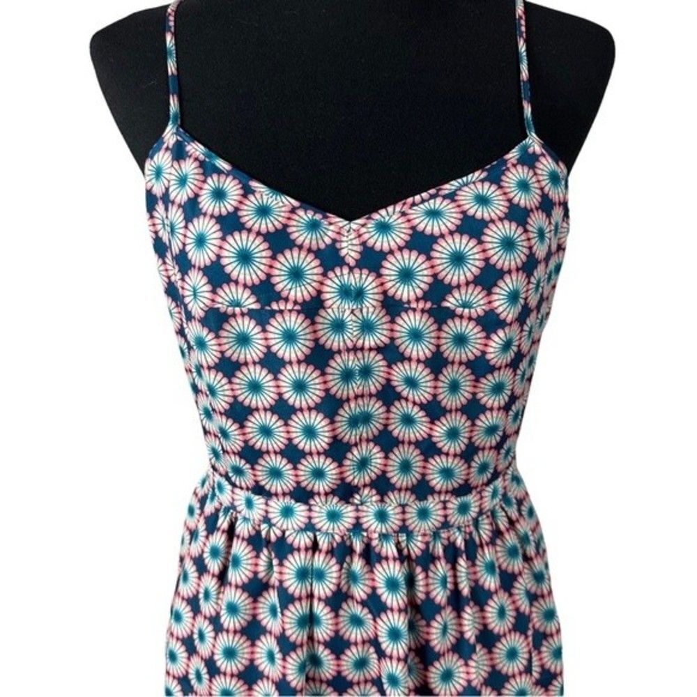 J. CREW Fit and Flare Spring Geometric Floral Dress Sz 8